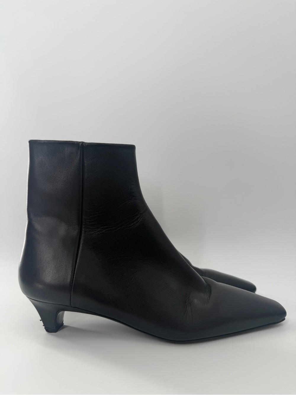 Alex Mill x Margaux The Inga Black Calf Leather Ankle Boots
